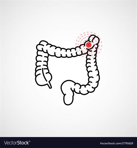 Colon cancer logo icon Royalty Free Vector Image