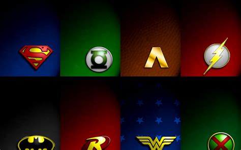 Superheroes Logos Wallpaper - WallpaperSafari