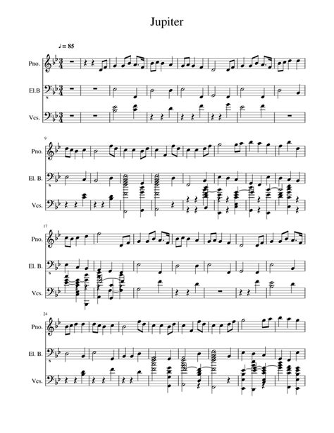 Jupiter Sheet music for Piano, Bass, Strings | Download free in PDF or ...