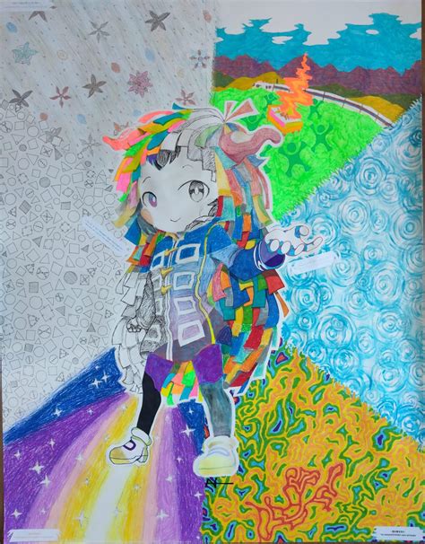 I FINALLY FINISHED MY SCHOOL ART PROJECT OF KIKUO!!! (the topic was to ...