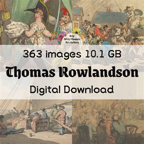 363 digital images of Thomas Rowlandson paintings, people landscape ...