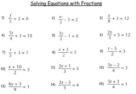 Linear Equations with Fractions | Math@TutorVista.com | Fractions ...