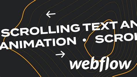 How to create scrolling text animation in Webflow - YouTube