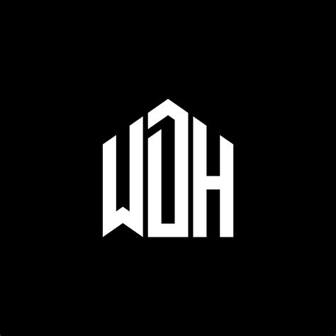 WDH letter logo design on BLACK background. WDH creative initials ...