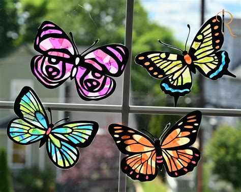 Butterfly Suncatcher Kits Nature Activity Kids Craft Kit | Etsy