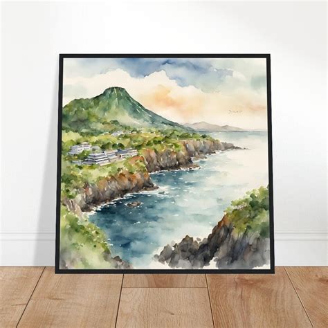 Jeju Island Art, Jeju Island Painting, Jeju Island Watercolor Art ...