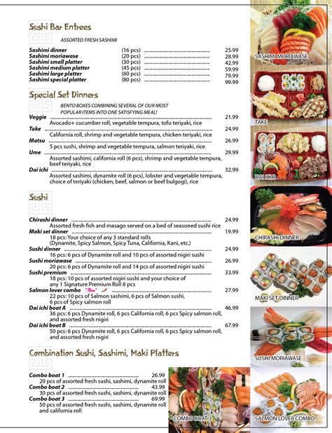 Menu – Dai Ichi Sushi Restaurant