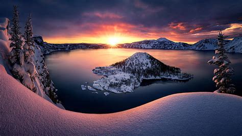 HD wallpaper: Crater Lake National Park Oregon Usa Formed By The ...