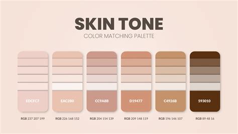 Skin tone theme color palettes or color schemes are trends combinations ...