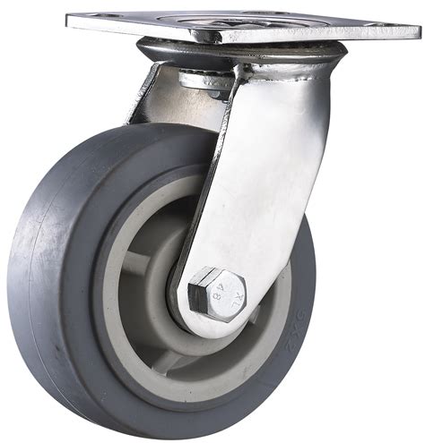 200mm Industrial Heavy Duty Rubber Caster Wheels-Dajin caster