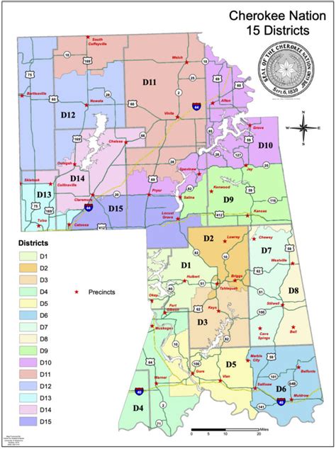 Cherokee Nation Council District Map