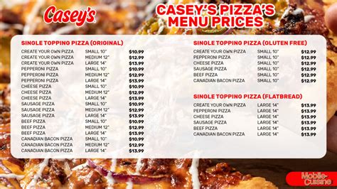 Casey’s Pizza Menu Prices + 50% Off BOGO Coupons (2024)