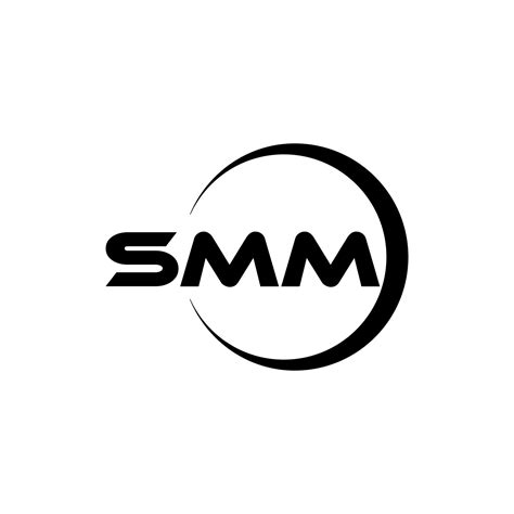 SMM letter logo design in illustrator. Vector logo, calligraphy designs ...