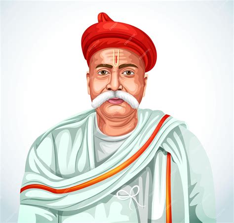 Premium Vector | India Nation Hero and Freedom Fighter Bal Gangadhar ...