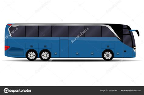 Realistic Bus Side View Stock Vector by ©chel11 189284564