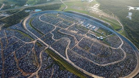 Aerial photo of Texas World Speedway in College Station Texas with cars ...