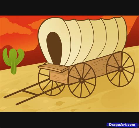 Conestoga Wagon Drawing at PaintingValley.com | Explore collection of ...