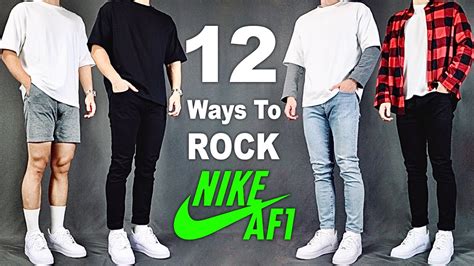 12 Ways To ROCK NIKE Air Force 1s | Men's Outfit Ideas - YouTube