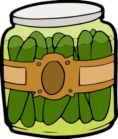 OnlineLabels Clip Art - Pickles in a Jar