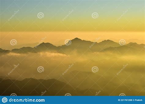 Sunrise at Mount Sinai stock photo. Image of panoramic - 221761208