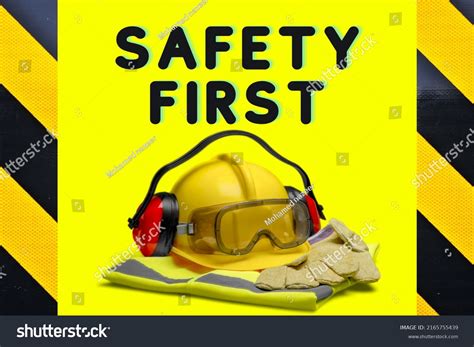 Safety First Sign Banner Construction Safety Stock Illustration ...