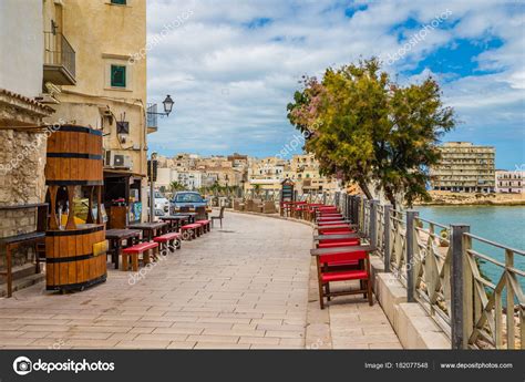 Old Town Vieste Gargano Peninsula Apulia Region Italy Europe Stock ...