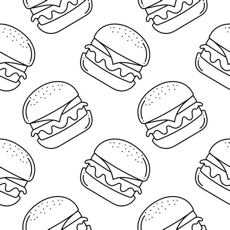 Burger Pattern Vector Art, Icons, and Graphics for Free Download