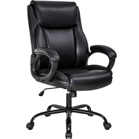 Office Chair Ergonomic Desk Chair PU Computer Chair with Lumbar Support ...