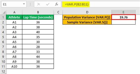 VAR.S Excel Function - What Is It, Syntax, Examples, How To Use?