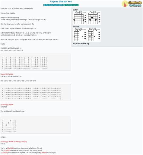 Chord: Anyone Else but You - tab, song lyric, sheet, guitar, ukulele ...