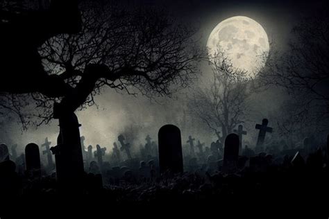 Spooky Graveyard Wallpaper