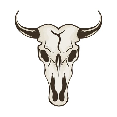 bull skull head 10852332 Vector Art at Vecteezy