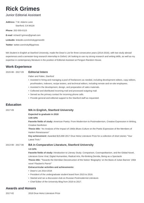 Sample Basic Resume Template