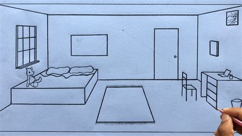 Draw A Room Using One Point Perspective ~ Drawing A Living Room In One ...