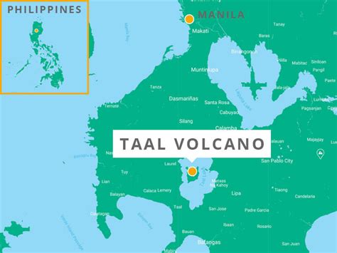 Taal Volcano Map - World #3 - Philippines warns of 'explosive eruption ...