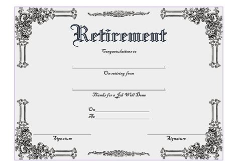 Certificate of Retirement 7 | Paddle Templates