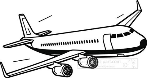 Aircraft Outline Clipart-plane-black-outline