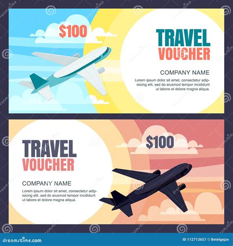 Airline Ticket Voucher Template Illustrator Word Apple Pages Psd ...