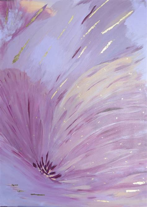 Abstract Acrylic Flower In Pastel Color Painting by Samantha Berg ...