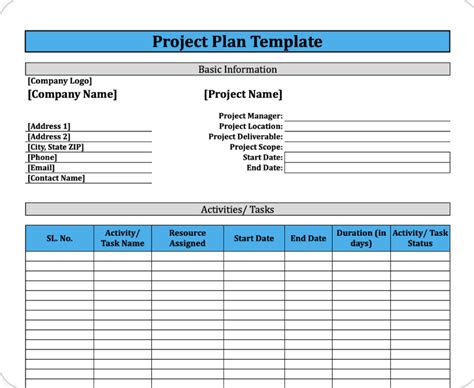 Project Plan Outline Usl Format Template How To Plan Templates Outline ...