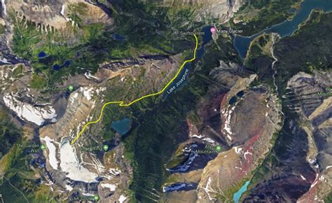 Map Grinnell Glacier Hike | Earth Trekkers