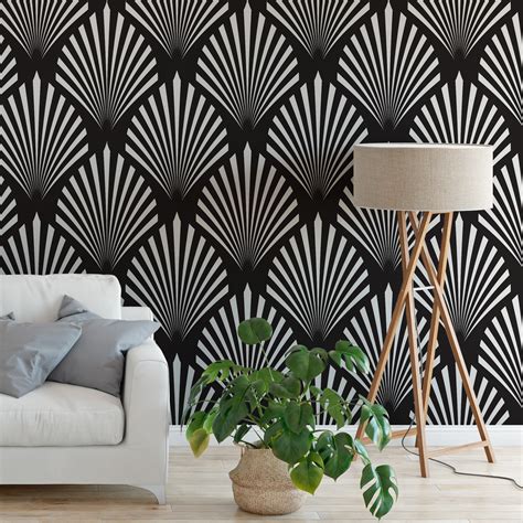 Black Floral Pattern Wallpaper