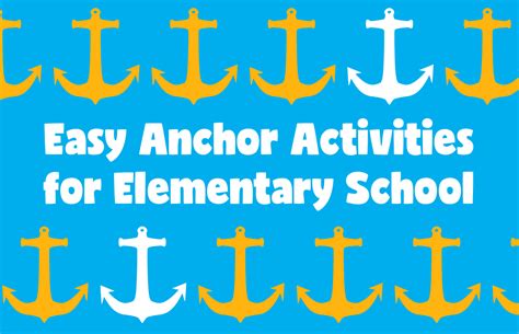 Easy Anchor Activity Ideas for Elementary School | Kodable