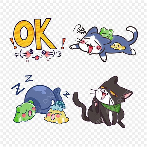 Japanese Cute Lazy Cat Kaomoji, Japan, Cute, Lazy PNG Transparent ...