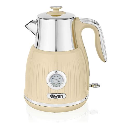 Swan SK31040CN Retro Kettle with Temperature Dial - Cream Brand New ...