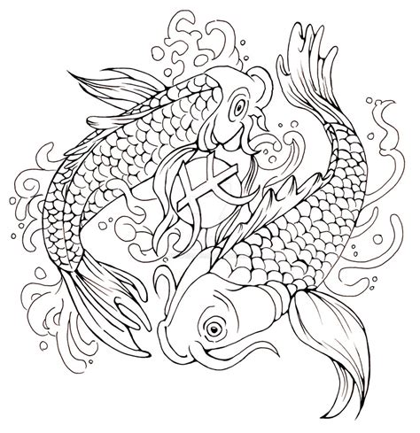 Pisces Fish Drawing at PaintingValley.com | Explore collection of ...