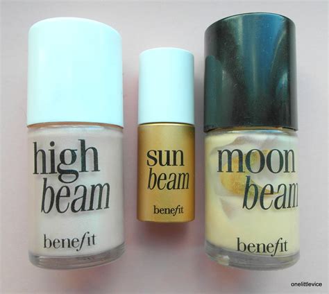 Benefit High Beam, Sun Beam and Moon Beam Swatches | One Little Vice