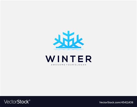 Winter logo design icon template Royalty Free Vector Image