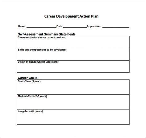 Year Career Planning Worksheet