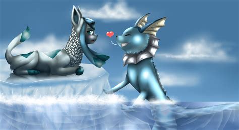 Glaceon x Vaporeon love :3 by ElectricLuxray on DeviantArt